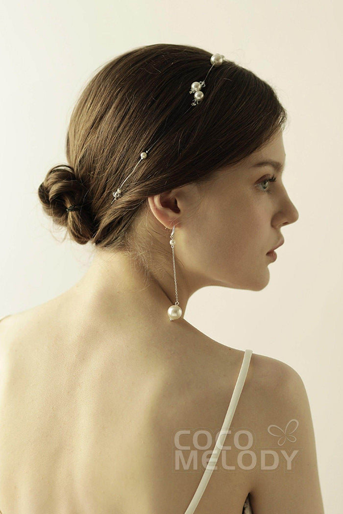 Imitation Pearl Headbands and Earrings Jewelry CY0050 - COCOMELODY