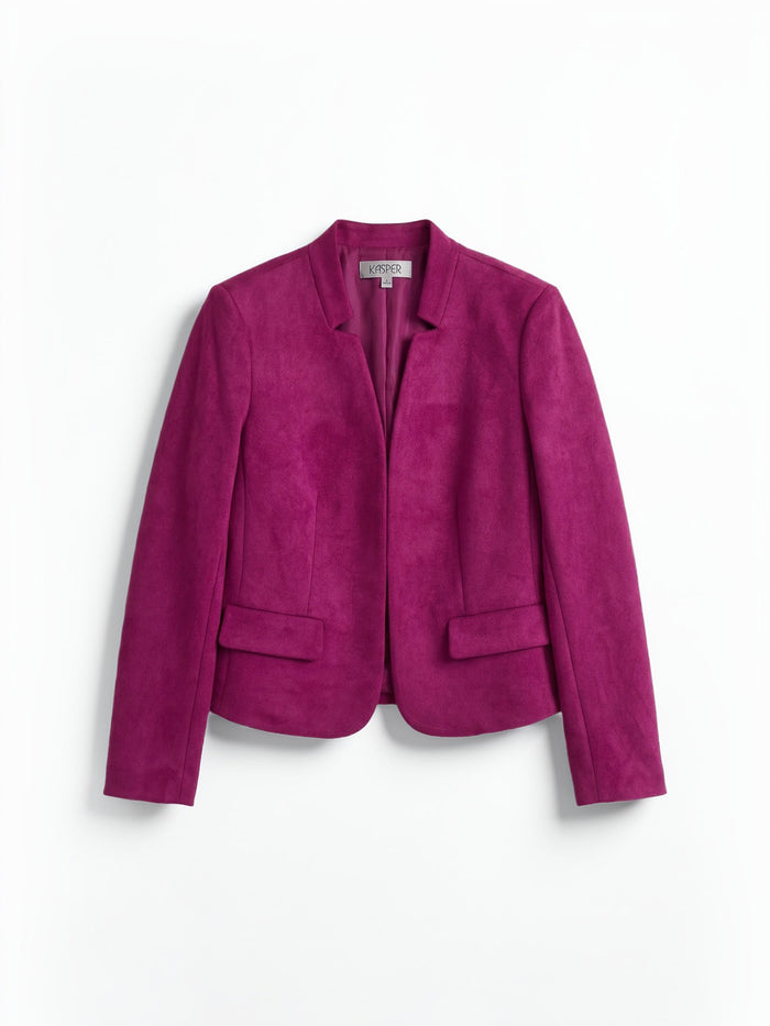 Inverted Notch Jacket, Scuba Sueded, Cerise | Kasper