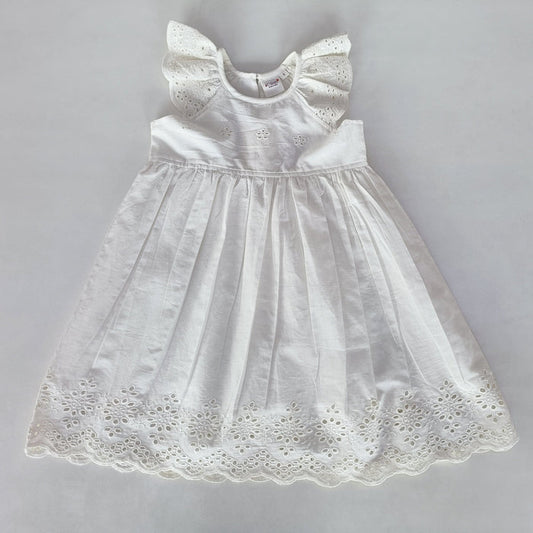 Broderie anglaise Dress in Ivory Yo Baby India