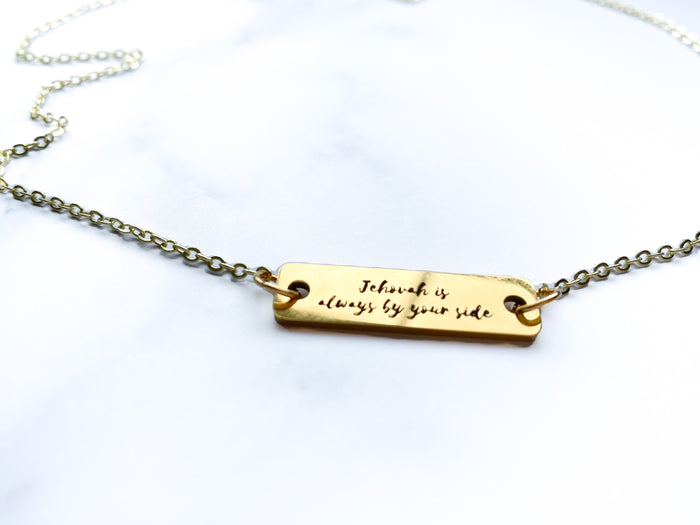 Jehovah is Always By Your Side Gold or Stainless Steel Necklace - GINGERS