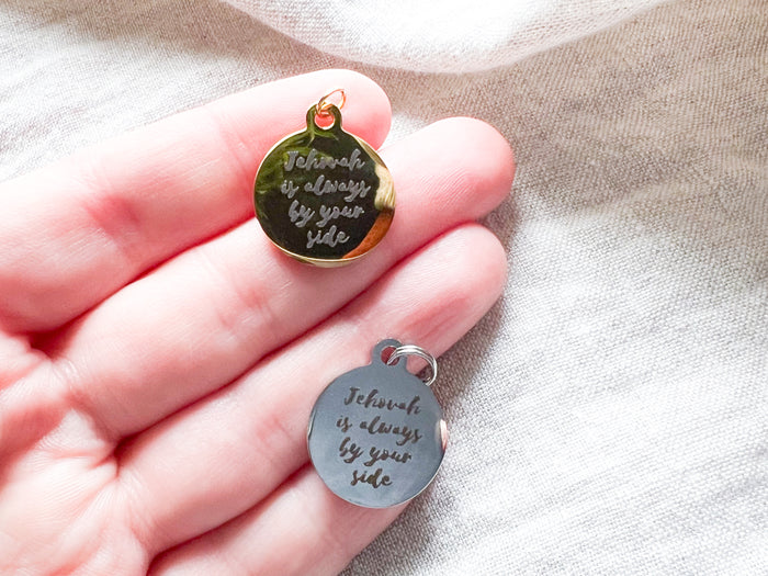 Jehovah Is Always By Your Side Stainless Steel or Gold Pendant - GINGERS