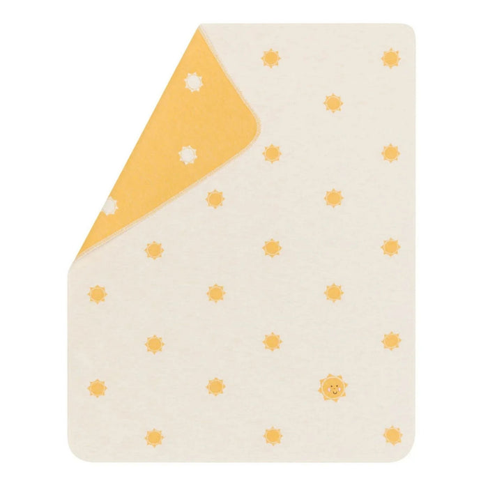 Juwel Baby Flannel Blanket - Suns Allover with Embroidery