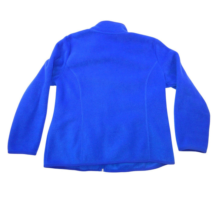 Karen Scott Sport Royal Blue Fleece Full Zip Mock Neck Jacket Womens Large3