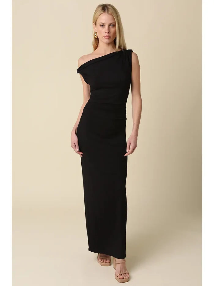 Kaylin Asymmetric Maxi - Greige Goods