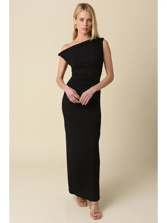 Kaylin Asymmetric Maxi - Greige Goods