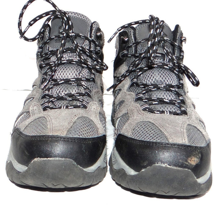 Khombu Mens Hiking Boots Gray Black Lace Up Mid Top Size 8 M4