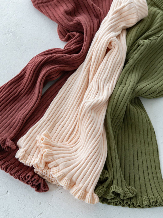 Knit frill pants
