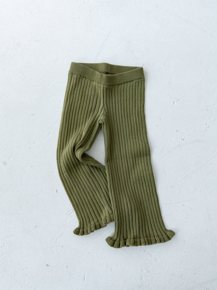 Knit frill pants