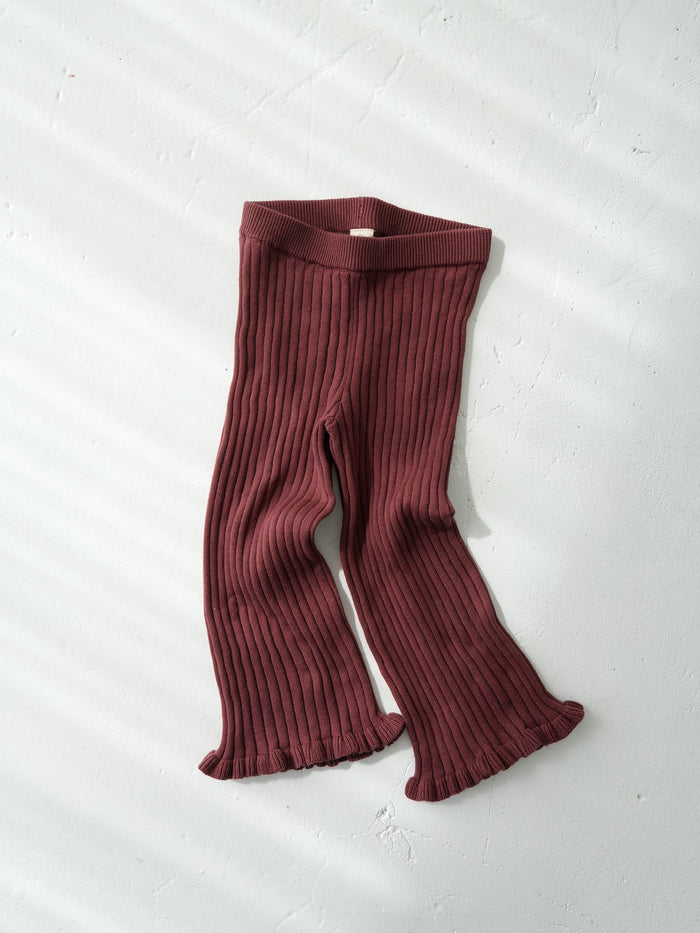 Knit frill pants