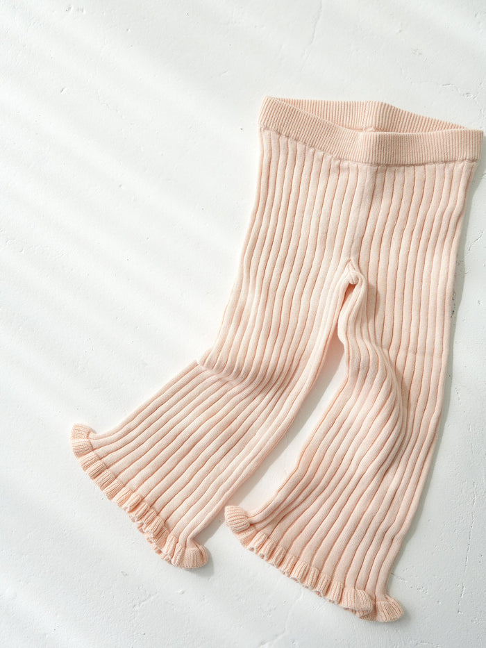 Knit frill pants