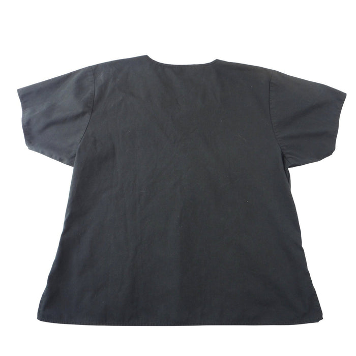 Koi Womens XL Black V Neck Short Sleeve Medical Scrub Top Front Pockets2