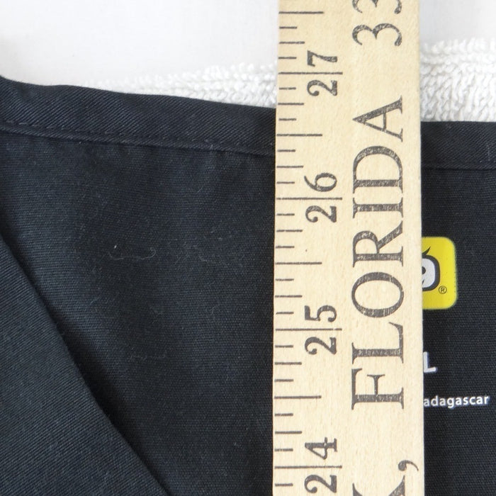 Koi Womens XL Black V Neck Short Sleeve Medical Scrub Top Front Pockets4