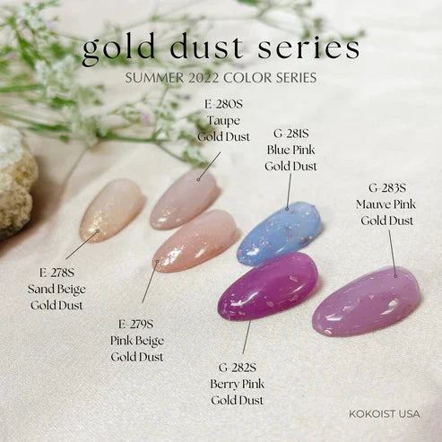 Kokoist Color Gel | E-282S Berry Pink Gold Dust