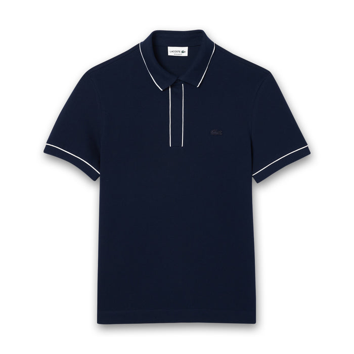 Lacoste - Regular Fit Paris Stretch Piqué Polo Shirt in Navy - Nigel Clare