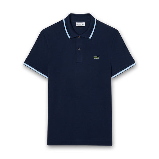 Lacoste - Regular Fit Trim Accent L.12.12 Polo Shirt in Navy - Nigel Clare