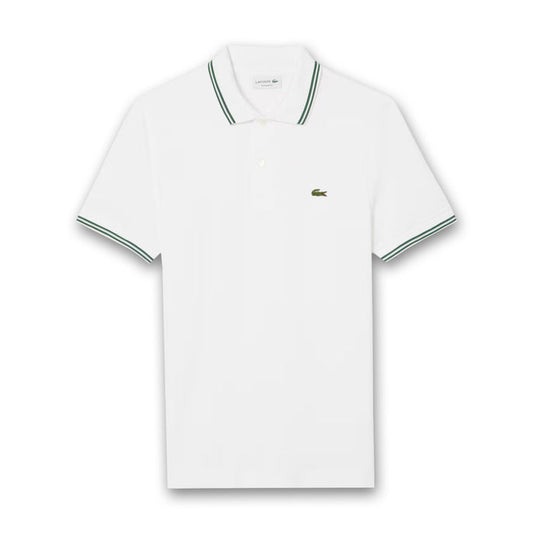 Lacoste - Regular Fit Trim Accent L.12.12 Polo Shirt in White - Nigel Clare