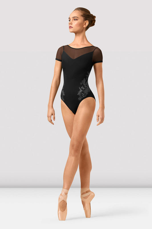 Ladies Adalia Mirage Print Boat Neck Leotard - BLOCH EU