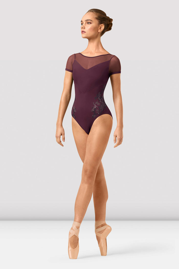Ladies Adalia Mirage Print Boat Neck Leotard - BLOCH EU