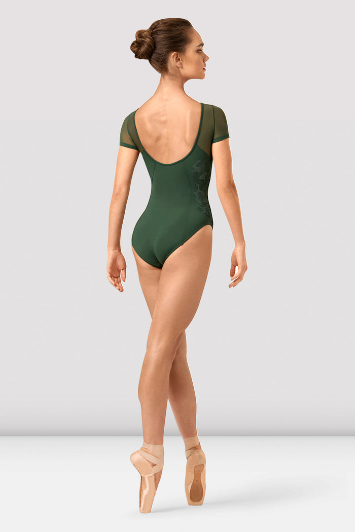 Ladies Adalia Mirage Print Boat Neck Leotard - BLOCH EU