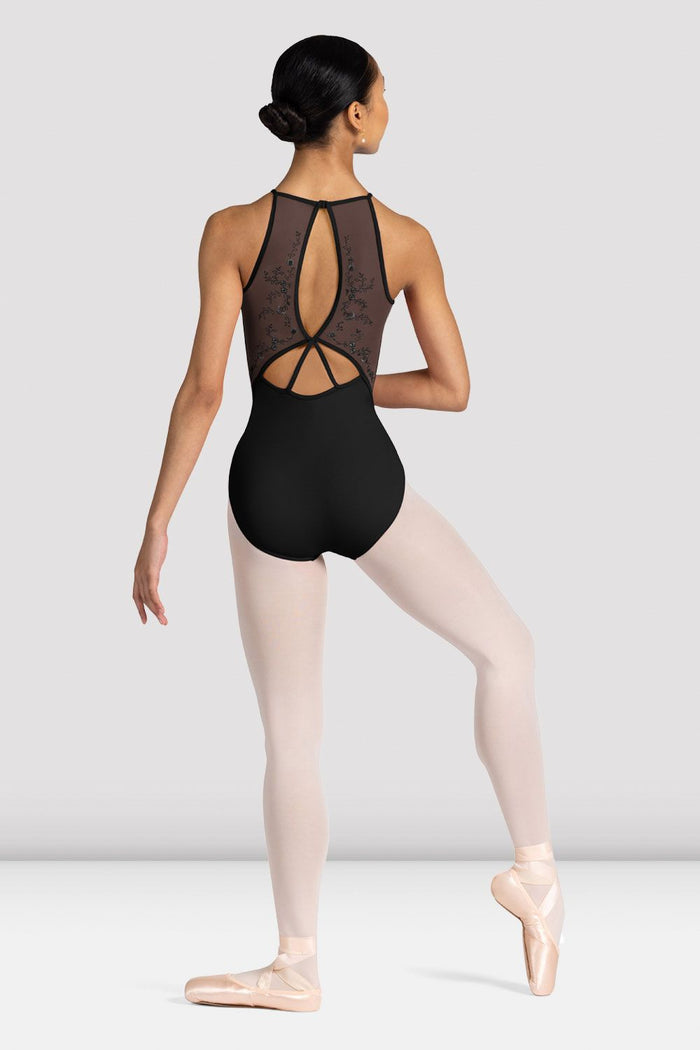 Ladies Cassia Floral Halterneck Leotard - BLOCH EU
