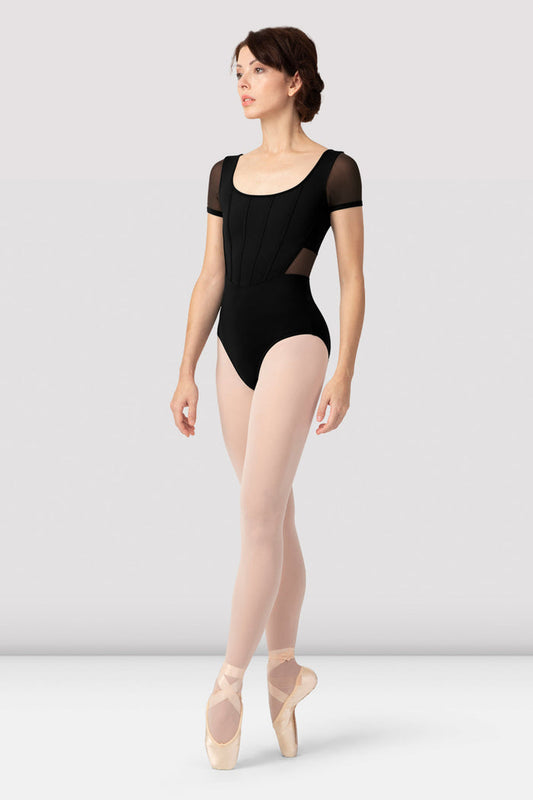 Ladies Clea Corset Short Sleeve Leotard