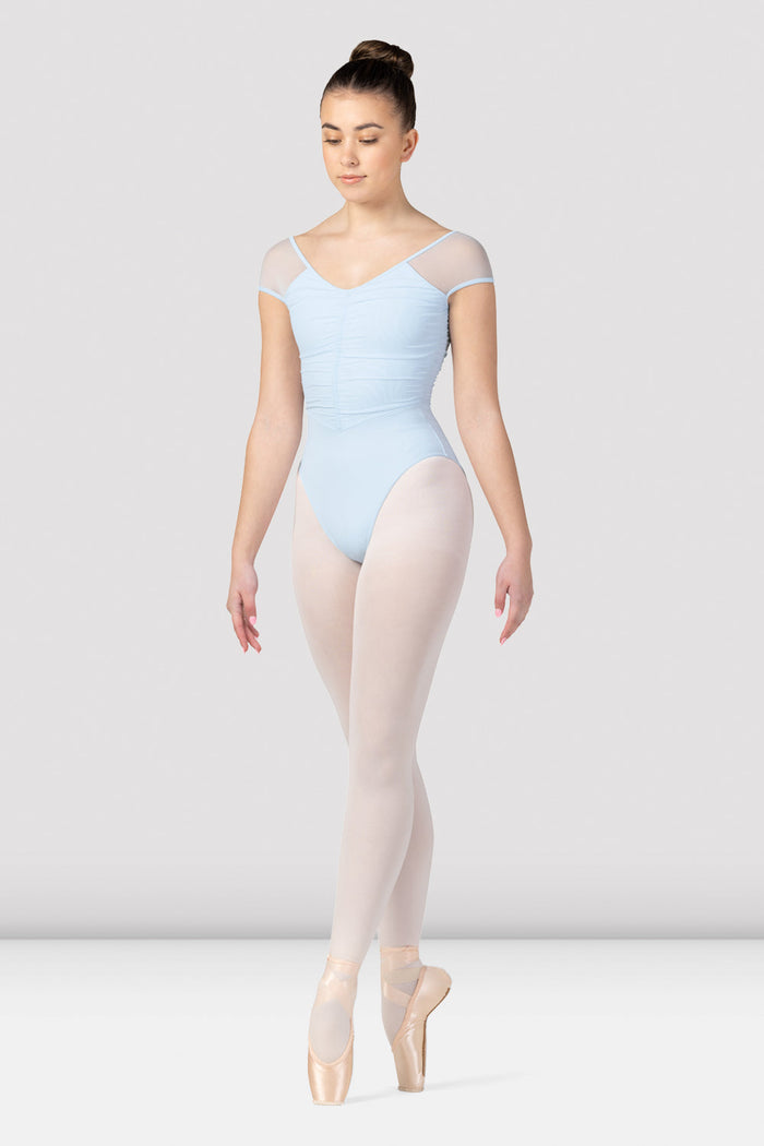 Ladies Flavia Ruched Bodice Cap Sleeve Leotard - BLOCH US