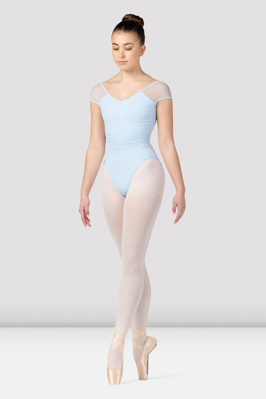 Ladies Flavia Ruched Bodice Cap Sleeve Leotard - BLOCH US