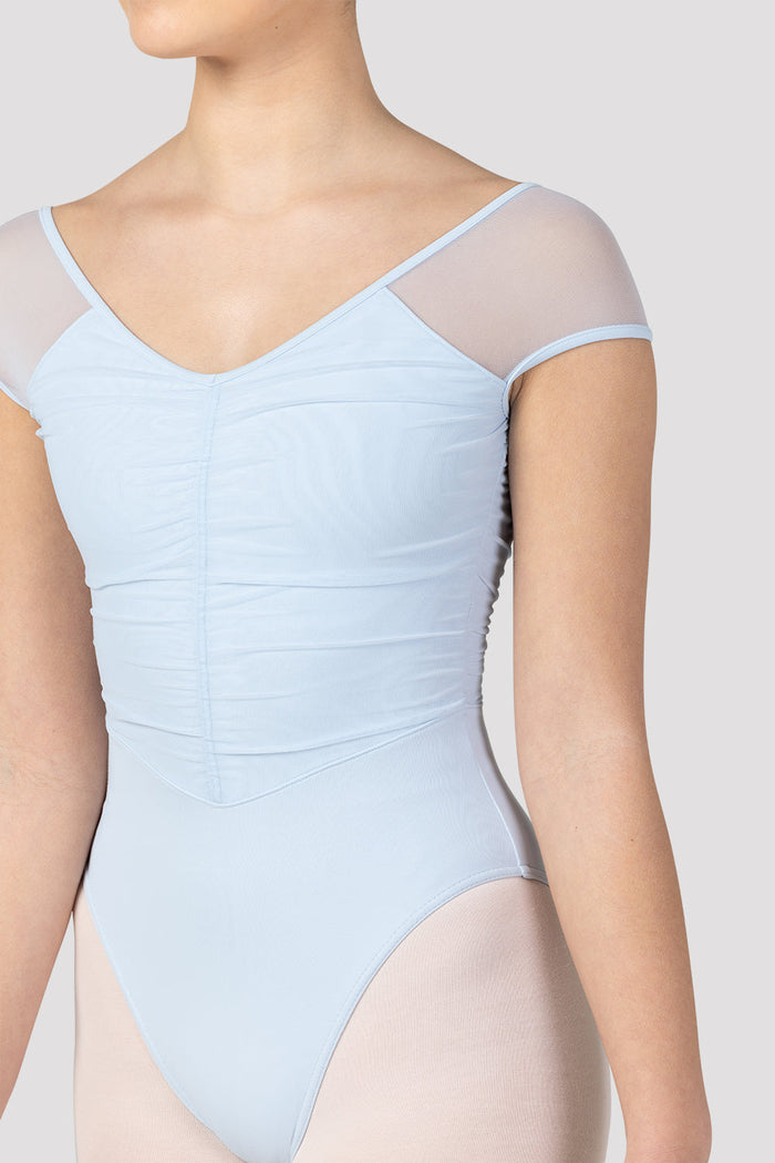 Ladies Flavia Ruched Bodice Cap Sleeve Leotard - BLOCH US