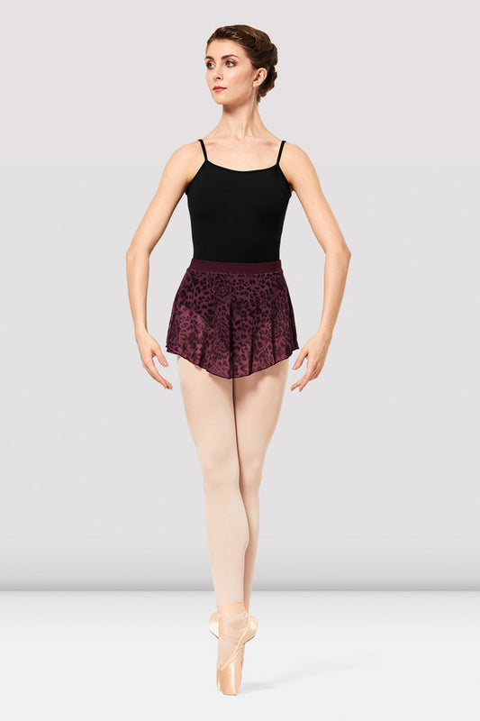 Ladies Janise Animal Print Mesh Pull On Skirt