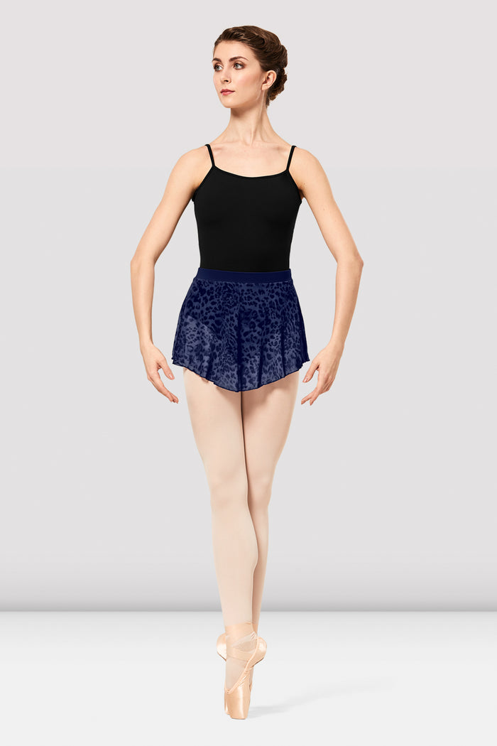 Ladies Janise Animal Print Mesh Pull On Skirt