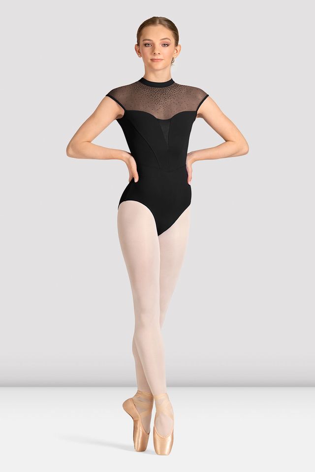 Ladies Mirella Celeste Cap Sleeve Printed Leotard