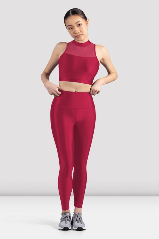 Ladies Mirella Glow High Neck Crop Top - BLOCH EU