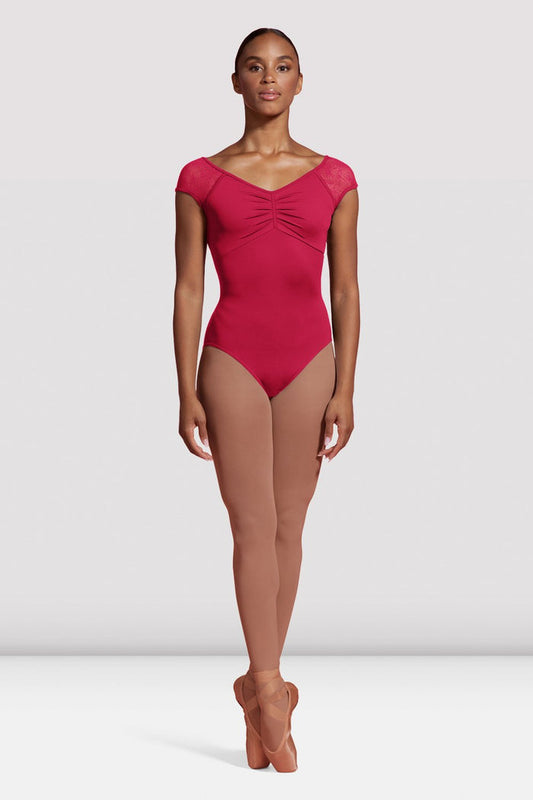 Ladies Mirella Seville Mesh Cap Sleeve Leotard