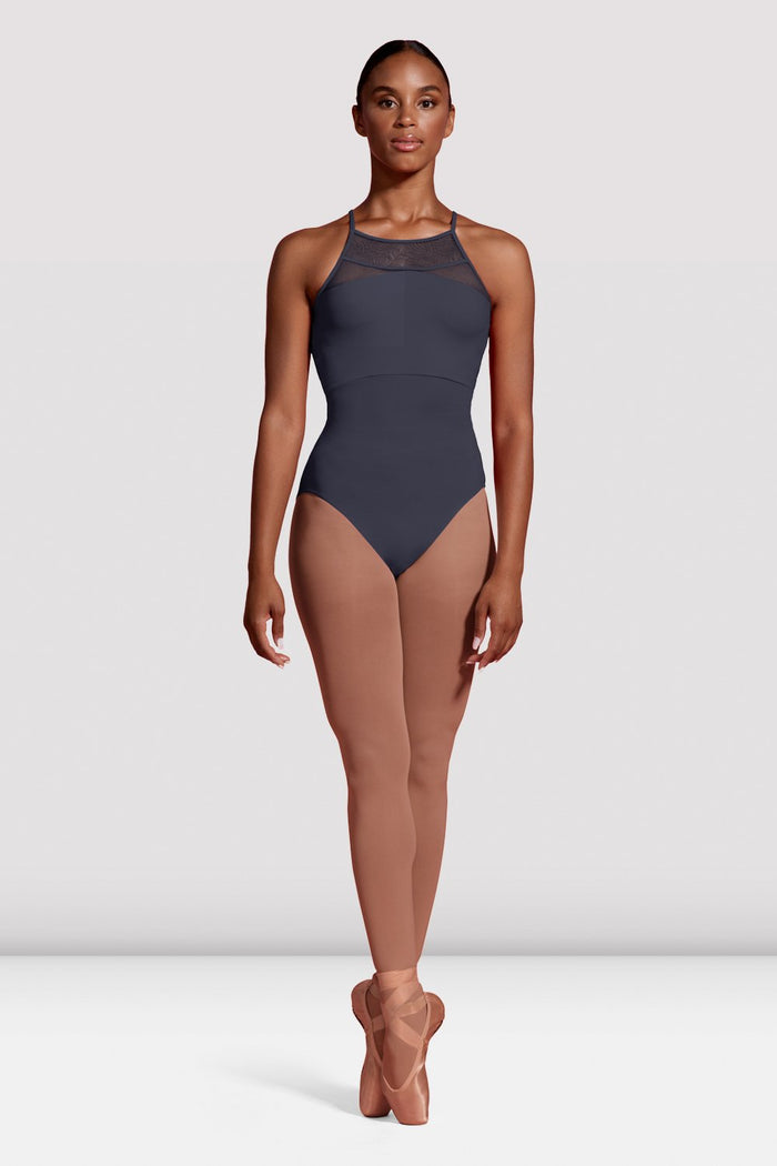 Ladies Mirella Seville Mesh Panelled Halter Leotard
