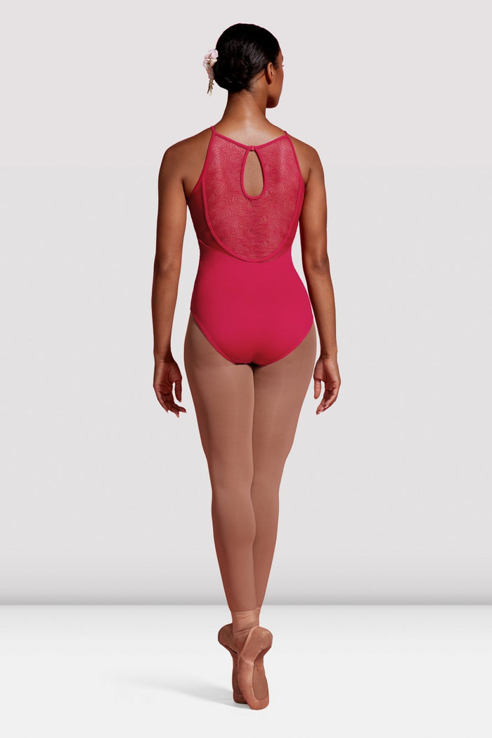 Ladies Mirella Seville Mesh Panelled Halter Leotard