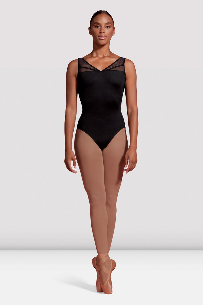 Ladies Mirella Seville Mesh Panelled Low Back Tank Leotard