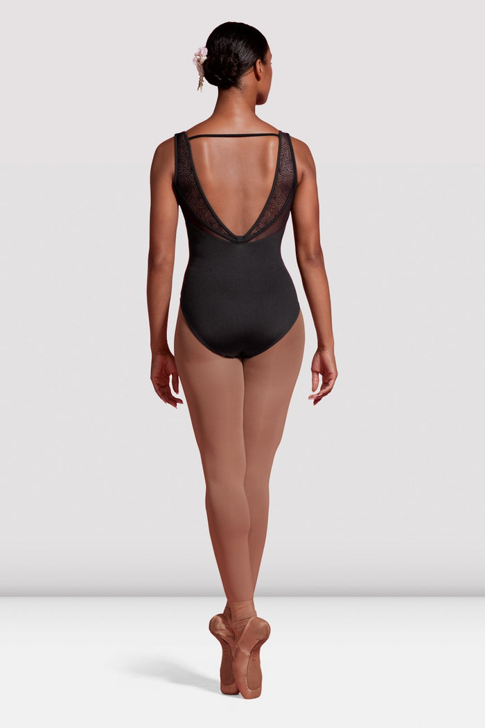 Ladies Mirella Seville Mesh Panelled Low Back Tank Leotard