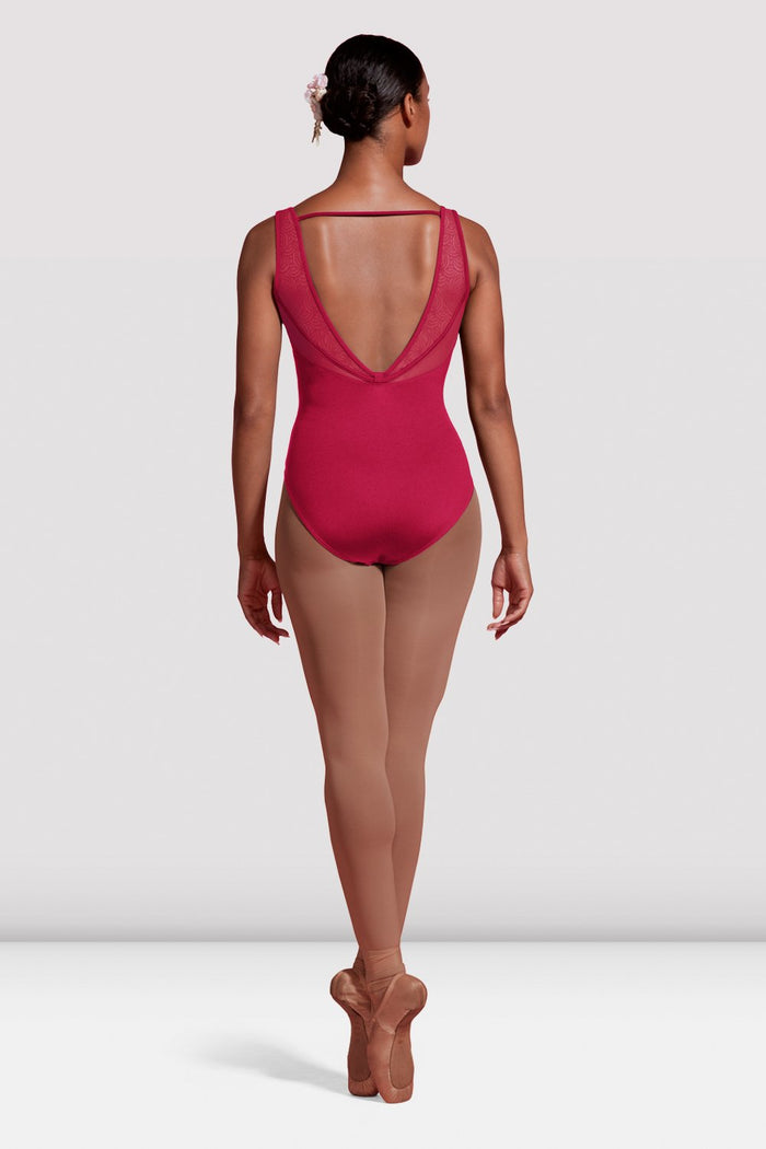 Ladies Mirella Seville Mesh Panelled Low Back Tank Leotard