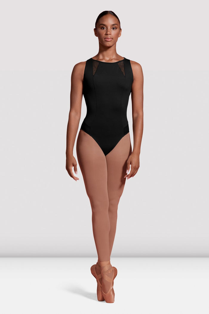 Ladies Mirella Seville Spliced Mesh Open Back Leotard