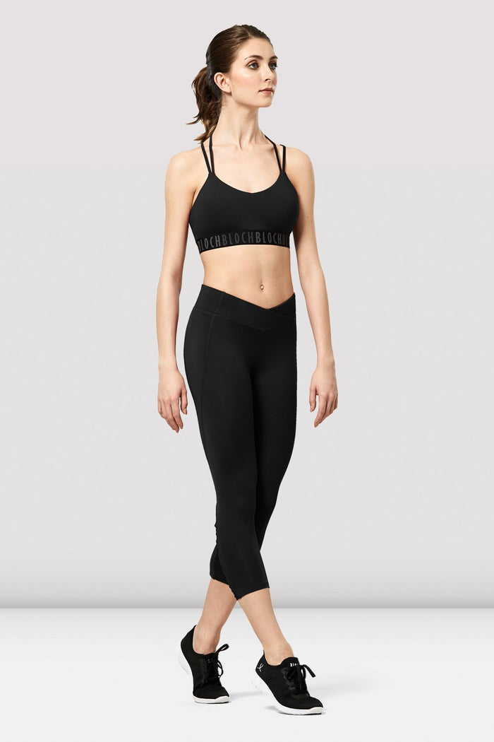 Ladies Neena Bloch Logo Double Strap Crop Top