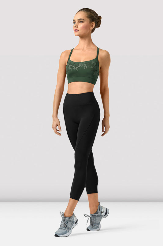 Ladies Polina Mirage Print Mesh Crop Top - BLOCH EU