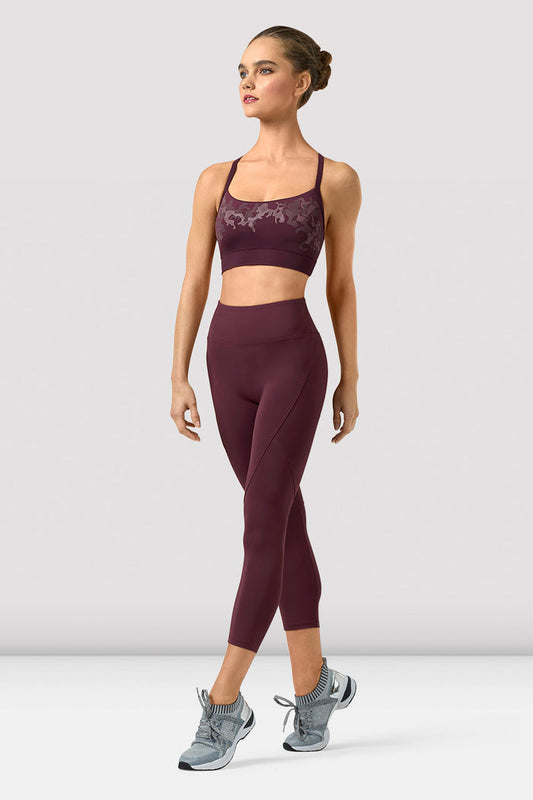 Ladies Polina Mirage Print Mesh Crop Top - BLOCH EU