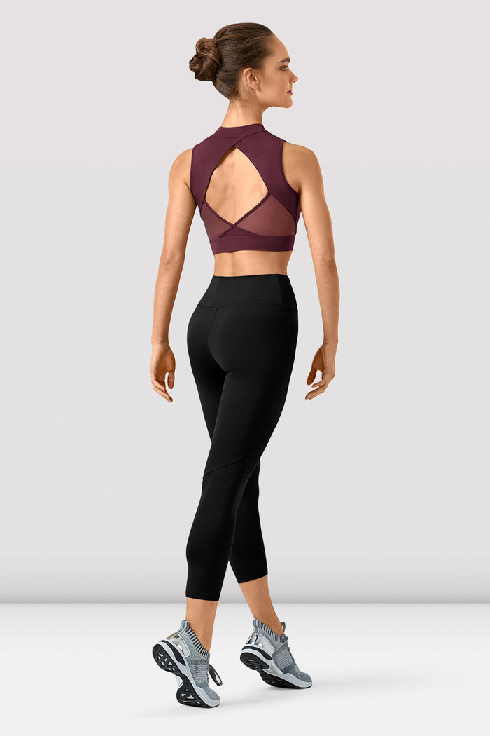Ladies Rayna Mirage Print Zipper Crop Top - BLOCH EU