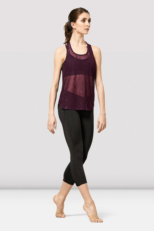 Ladies Tulia Bloch Logo Mesh Racerback Tank