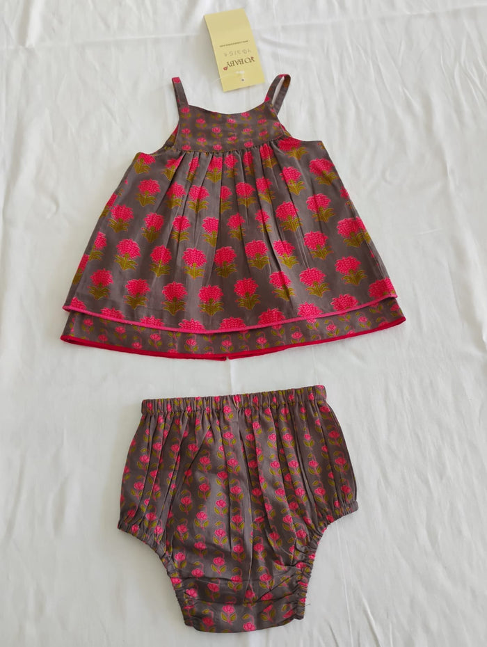 Layola Layered Swing Dress Earthy Brown — Cotton Girls Dress | Infant to Tween 0-13 Years