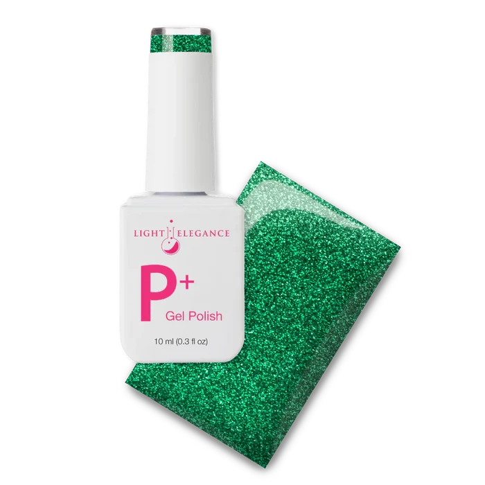 LE P+ Glitter Gel Polish | Emerald Green