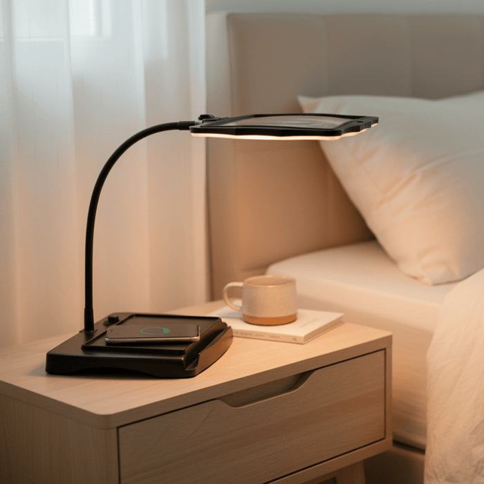 LED Magnifying Desk Lamp | 3X Magnification with Adjustable Gooseneck | Hands-Free Reading & Craft Light