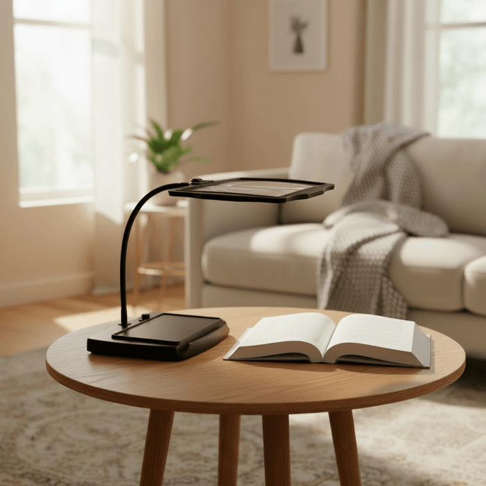 LED Magnifying Desk Lamp | 3X Magnification with Adjustable Gooseneck | Hands-Free Reading & Craft Light