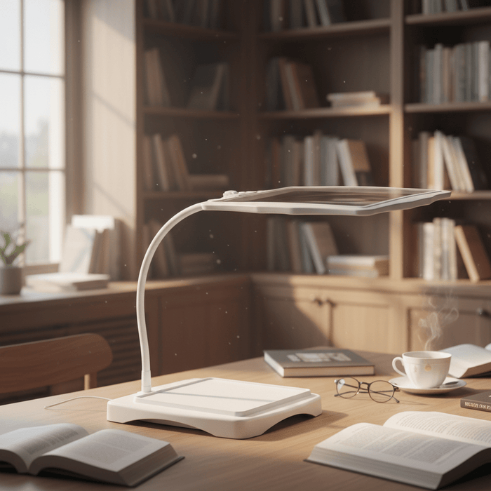 LED Magnifying Desk Lamp | 3X Magnification with Adjustable Gooseneck | Hands-Free Reading & Craft Light