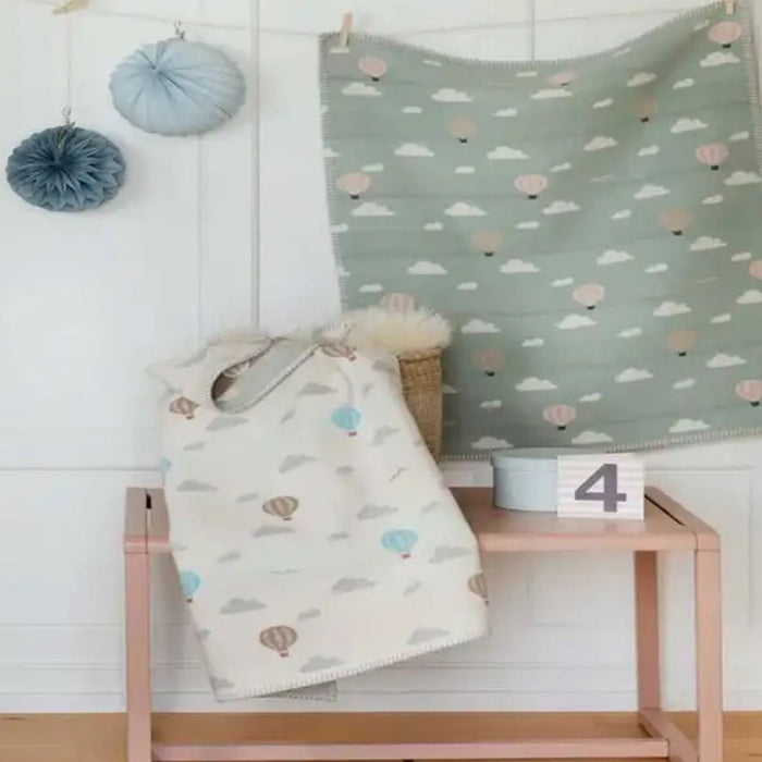 Lena Organic Baby Flannel Blanket - Hotair Balloons